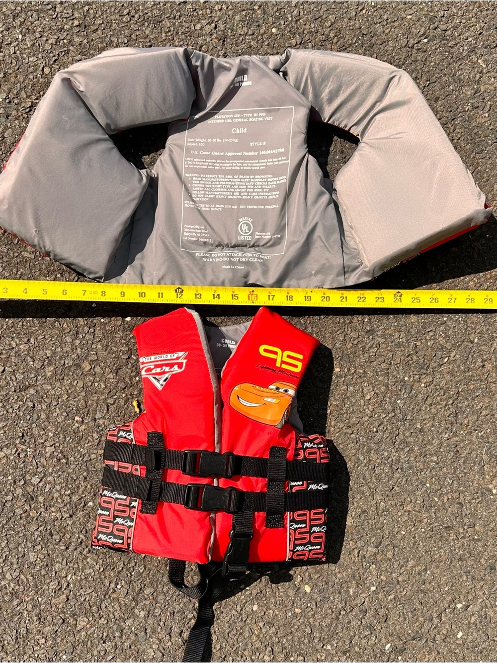 Kids Disney Cars Swim Vest - Child Life Jacket